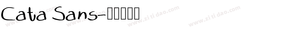 Cata Sans字体转换